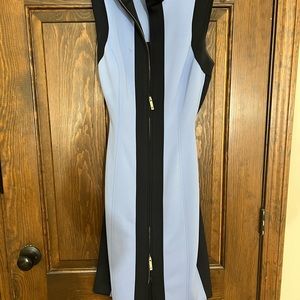 Women dress like new blue open zipper like jacket style